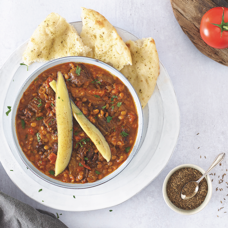 Aubergine & Split Pea Stew (Gheymeh Bademjan)