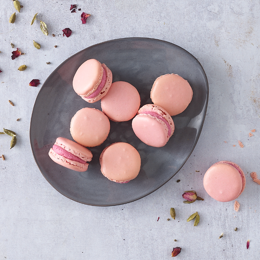 Rose & Cardamom Macarons
