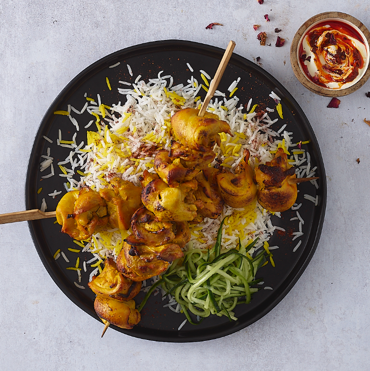 Saffron Chicken Kebab (Joojeh Kabab)